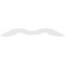 Ekena Millwork Pitch Midway Architectural Grade PVC Gable Pediment, 72"W x 18"H x 1"P (6/12) GPP072X018X100MID - alternate 4